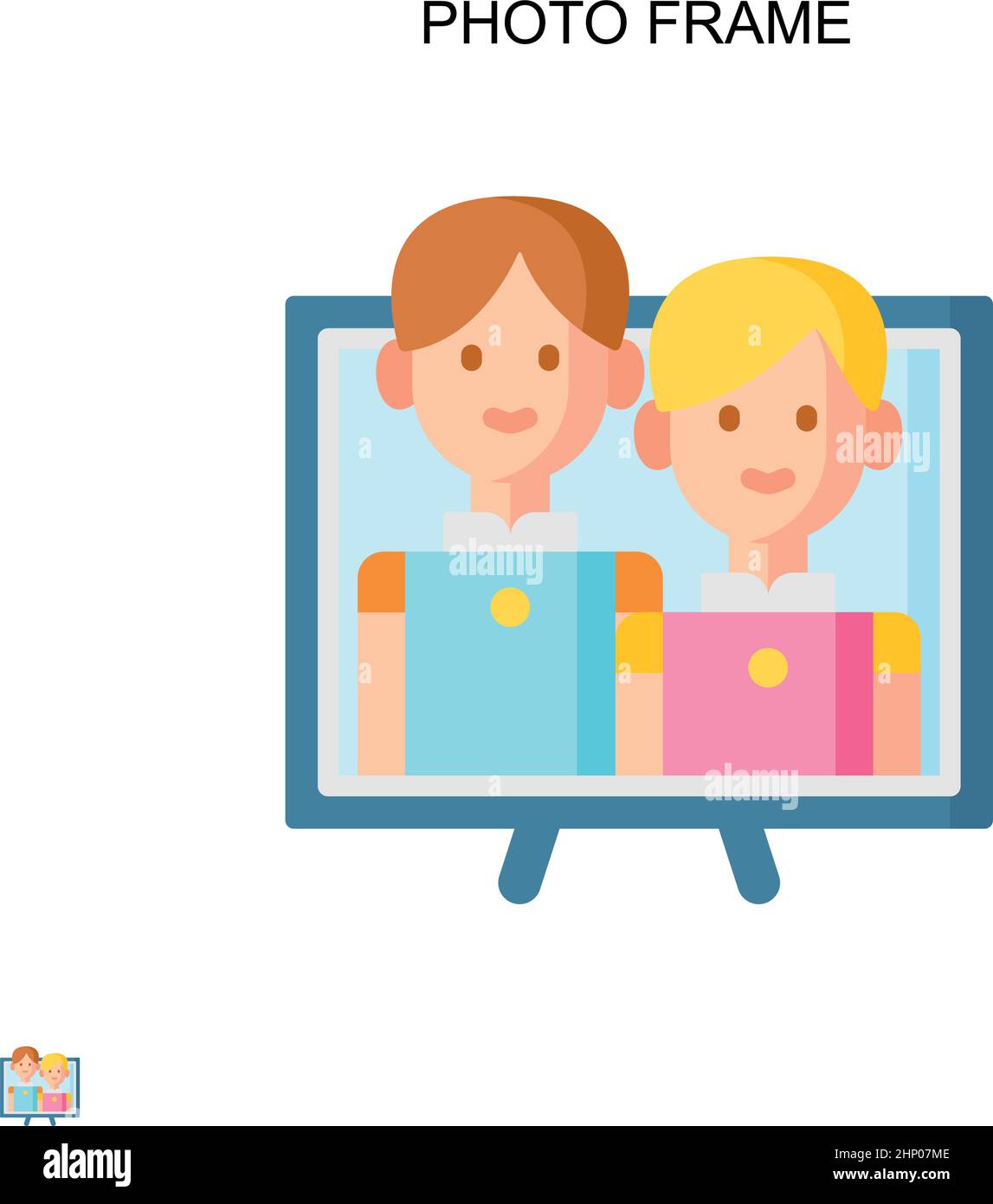 Photo frame Simple vector icon. Illustration symbol design template for ...