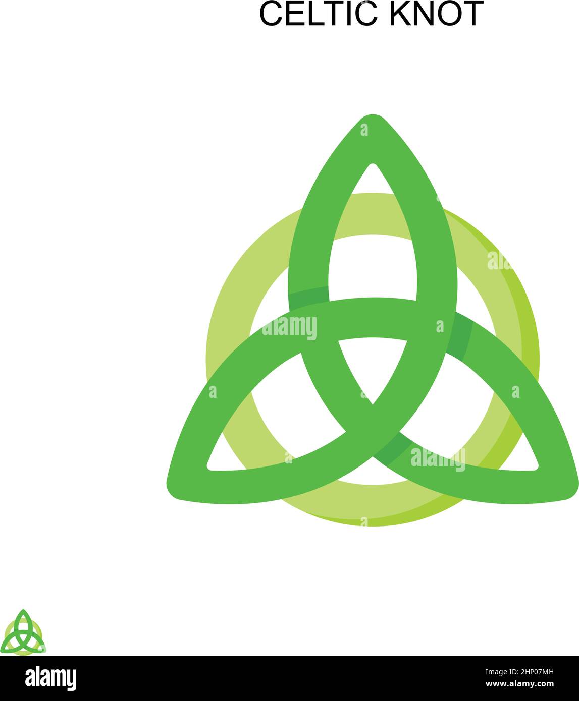 Celtic knot Simple vector icon. Illustration symbol design template for web mobile UI element. Stock Vector