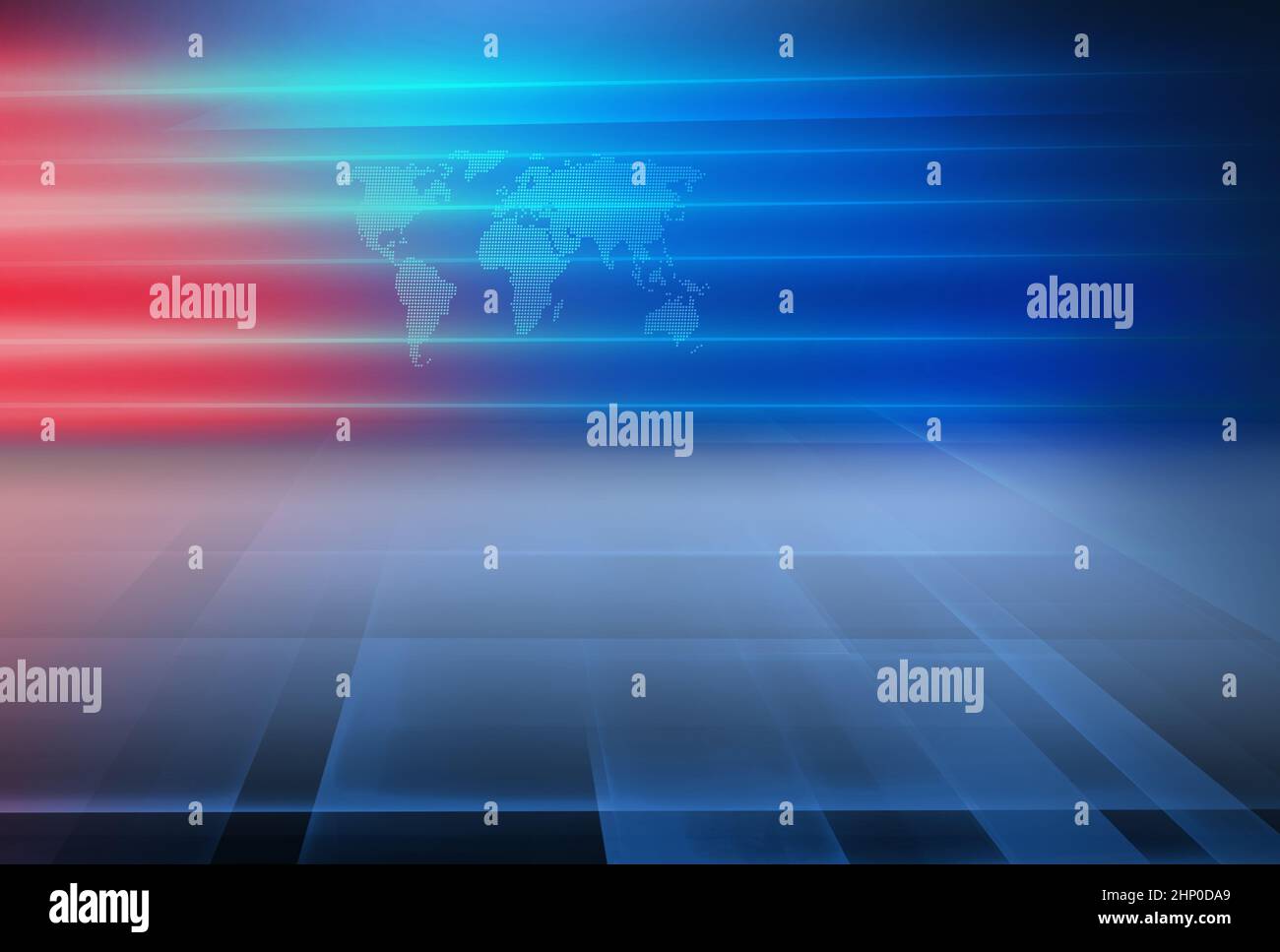 Graphical abstract news background, empty studio ground , red and blue