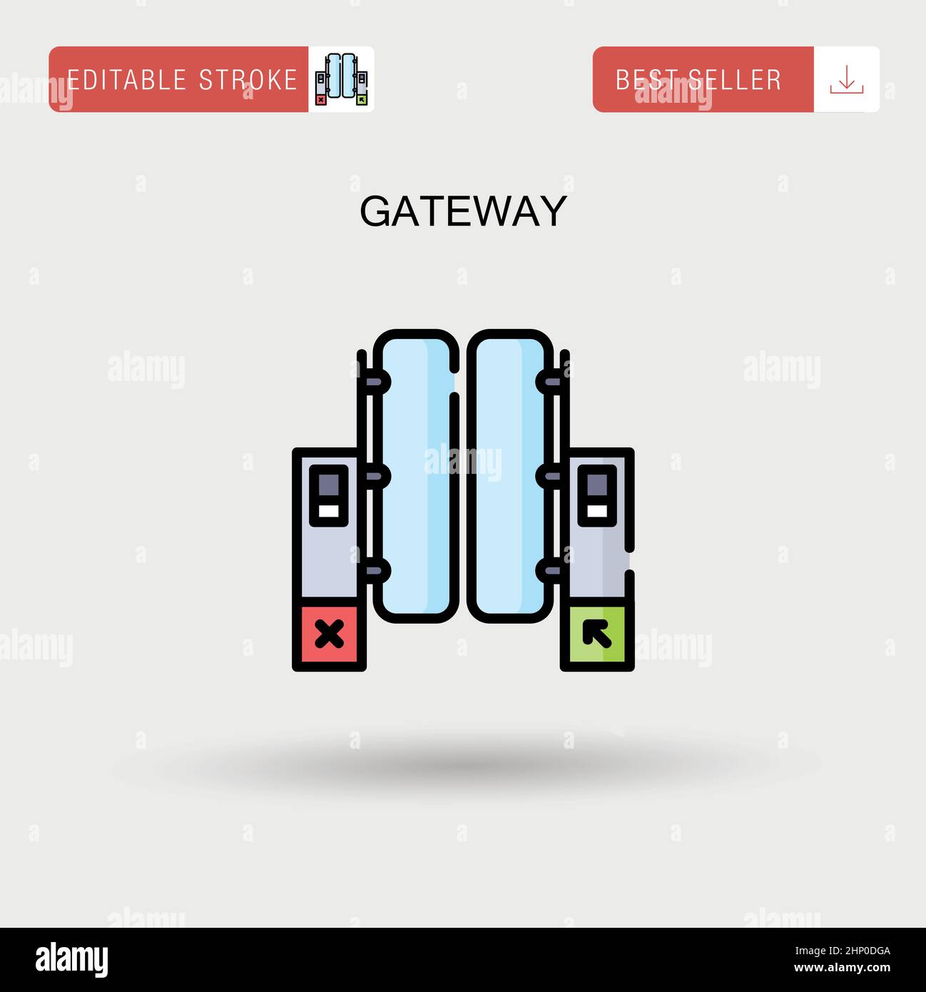 Gateway Simple vector icon. Stock Vector