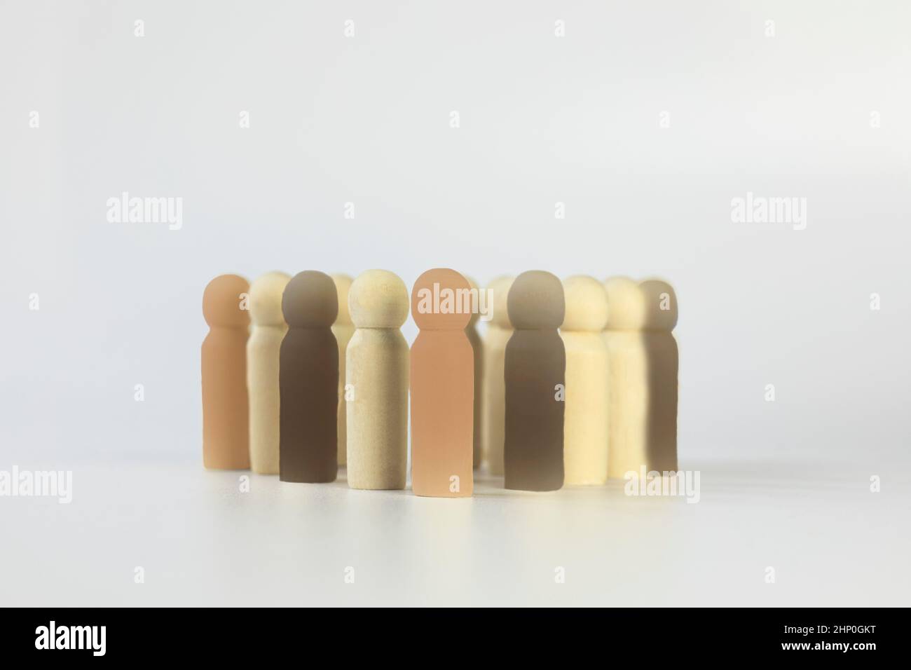 Group of people with different ethnicity on isolated white background ...