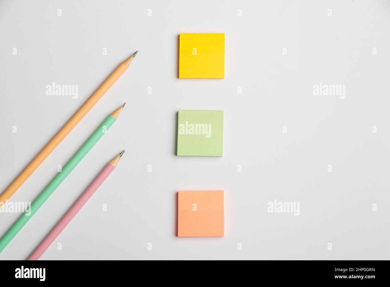 Flashy School Office Supplies, Bright Teaching Learning Collections Stock Photo