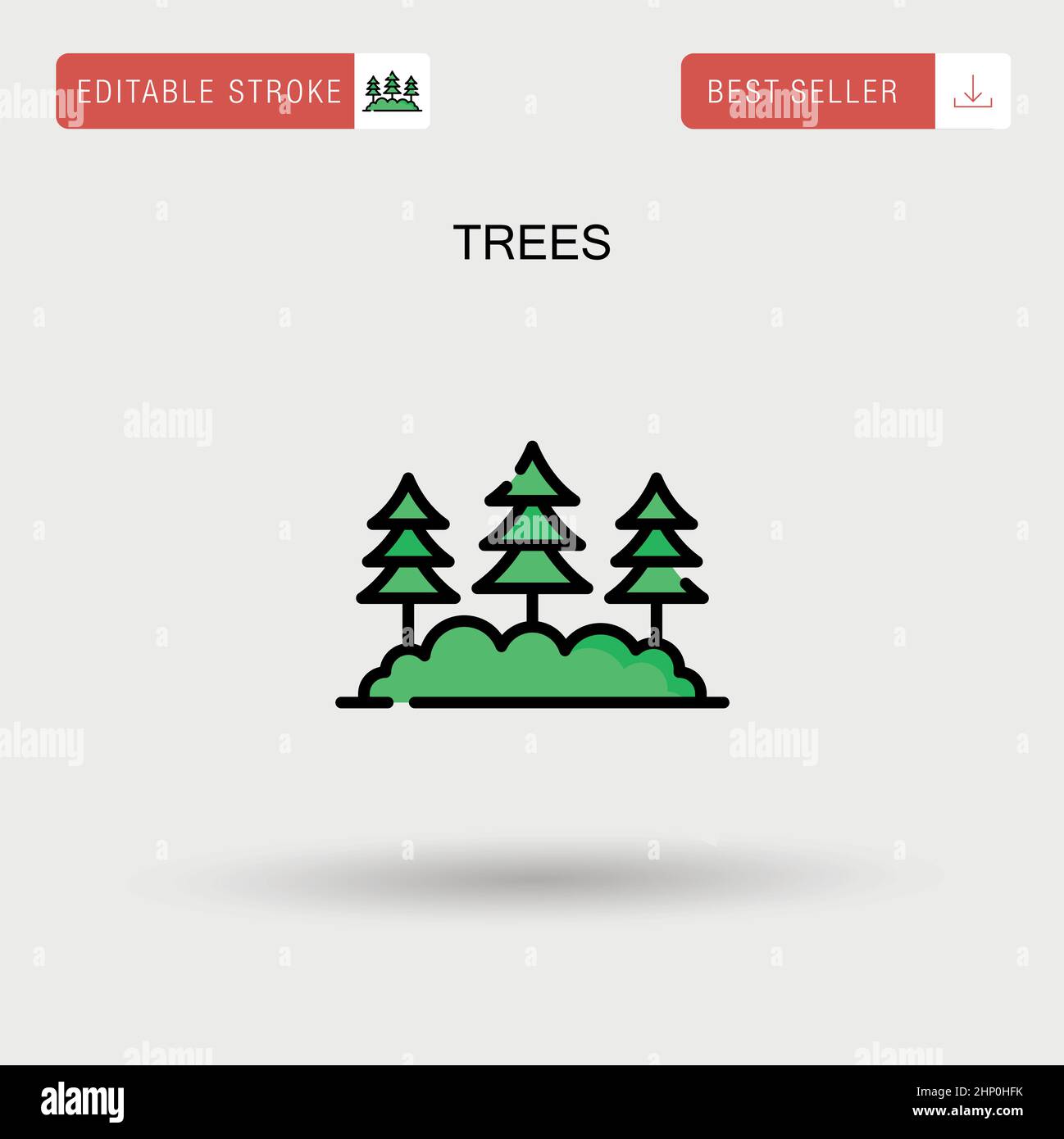 Trees Simple vector icon Stock Vector Image & Art - Alamy
