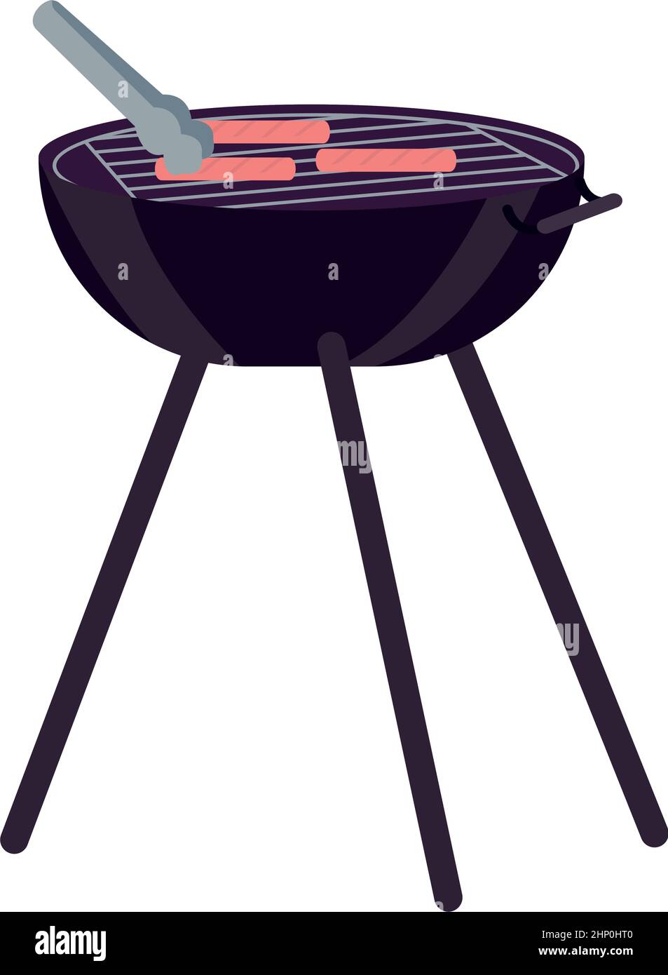 Barbeque semi flat color vector object Stock Vector