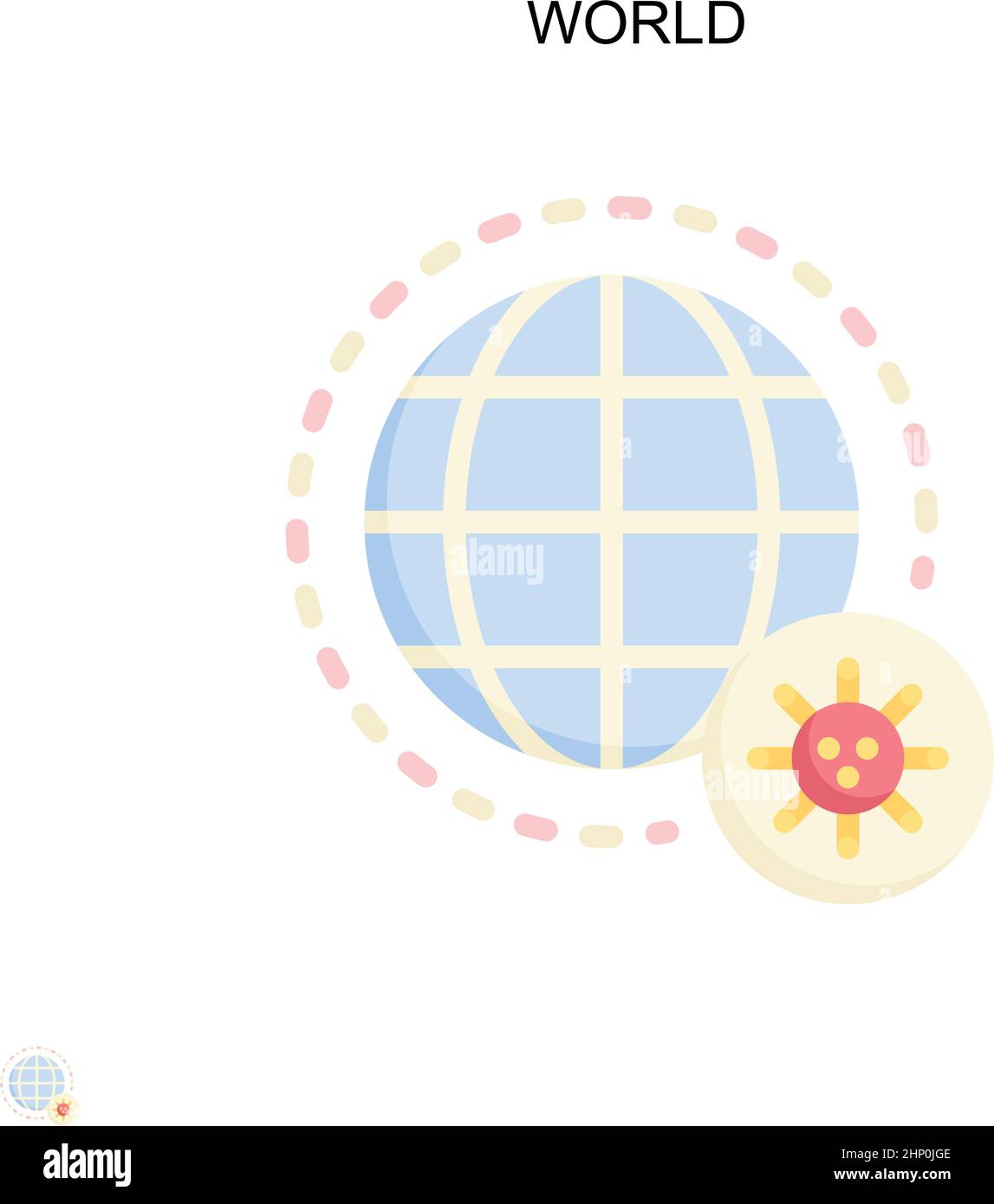 World Simple vector icon. Illustration symbol design template for web ...
