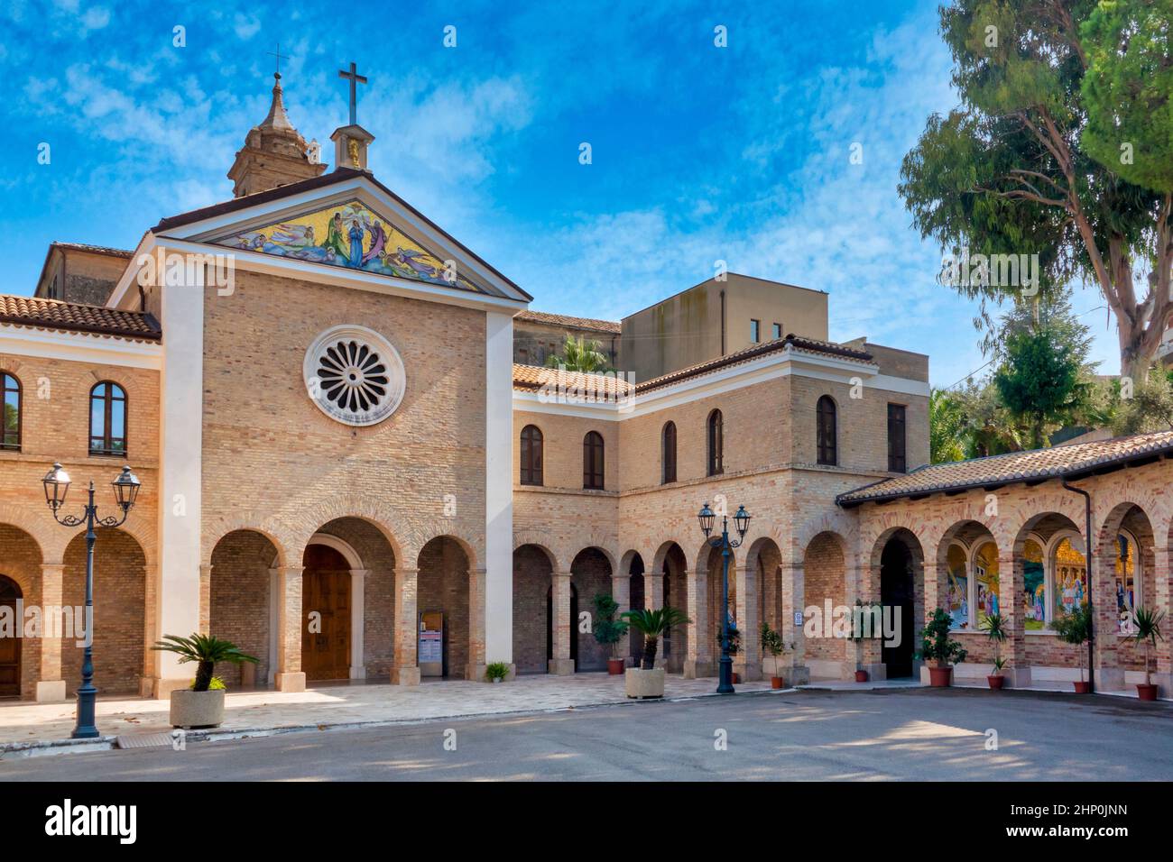 Facade of the Sanctuary Madonna of the Splendor in Giulianova, Italy Stock Photo