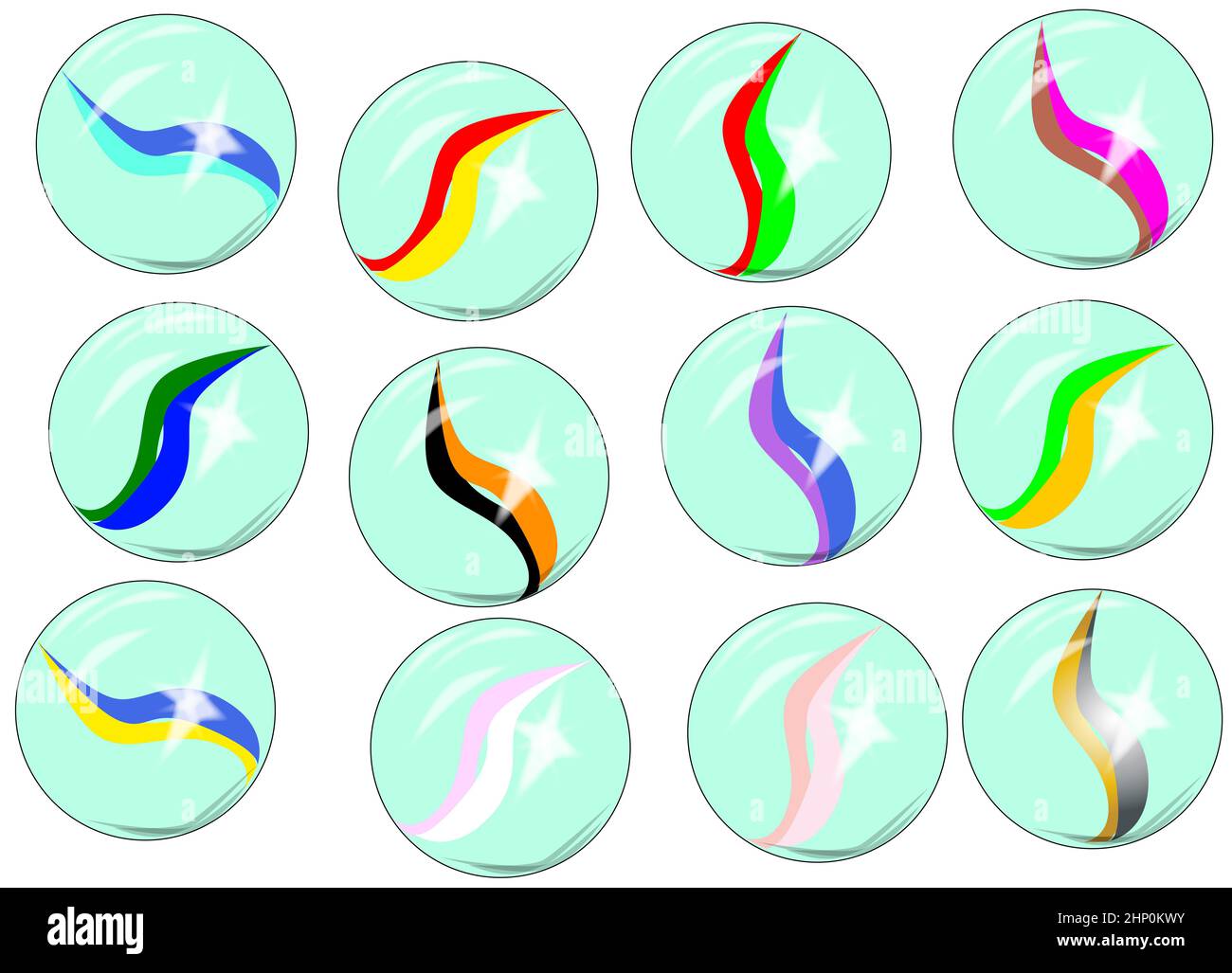 Marbles Uniform Color A typical colored glass marbl collection as usd by children in the game ...
