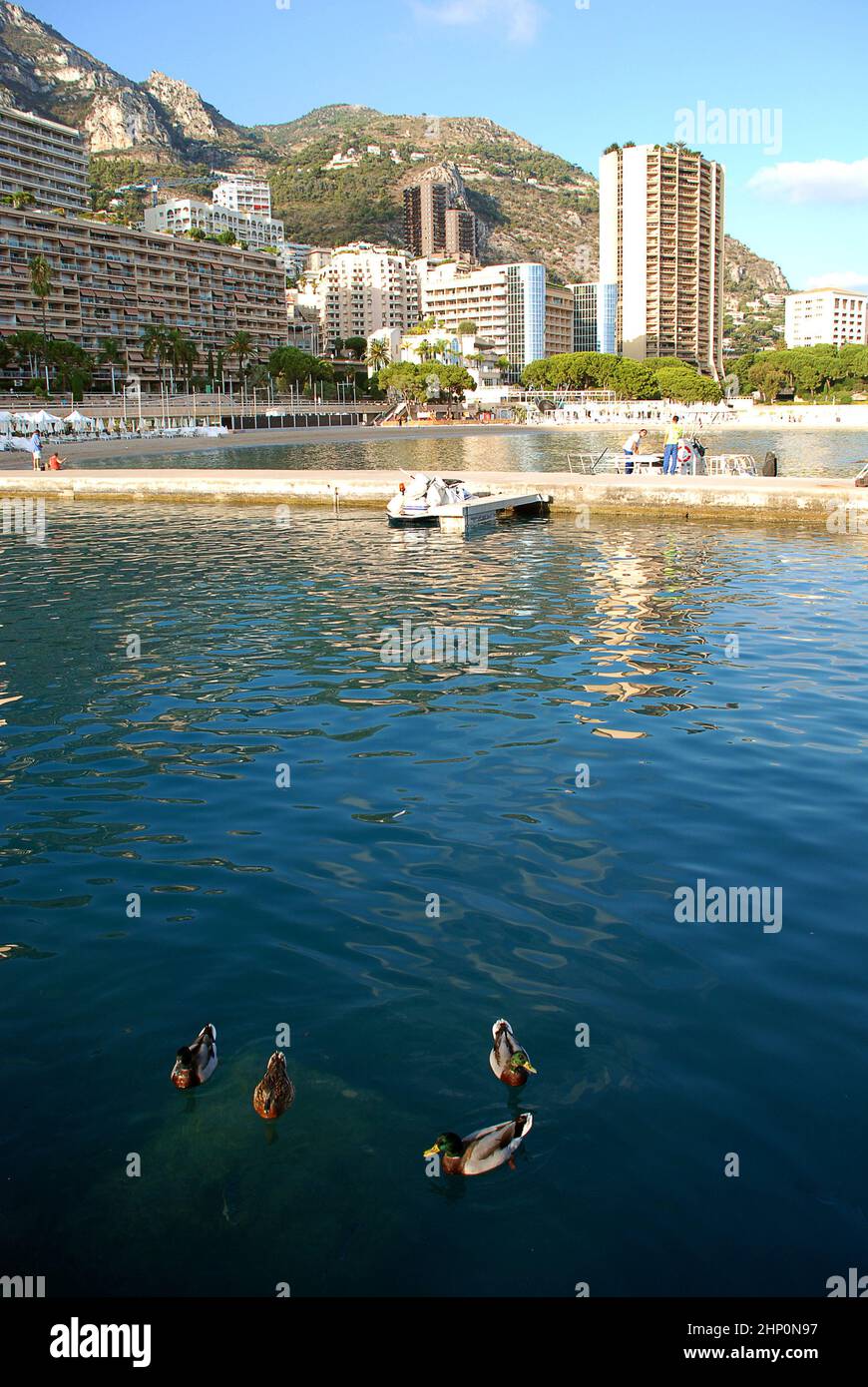 Monte Carlo, Monaco Plage du Larvotto (Larvotto beach), buildings in