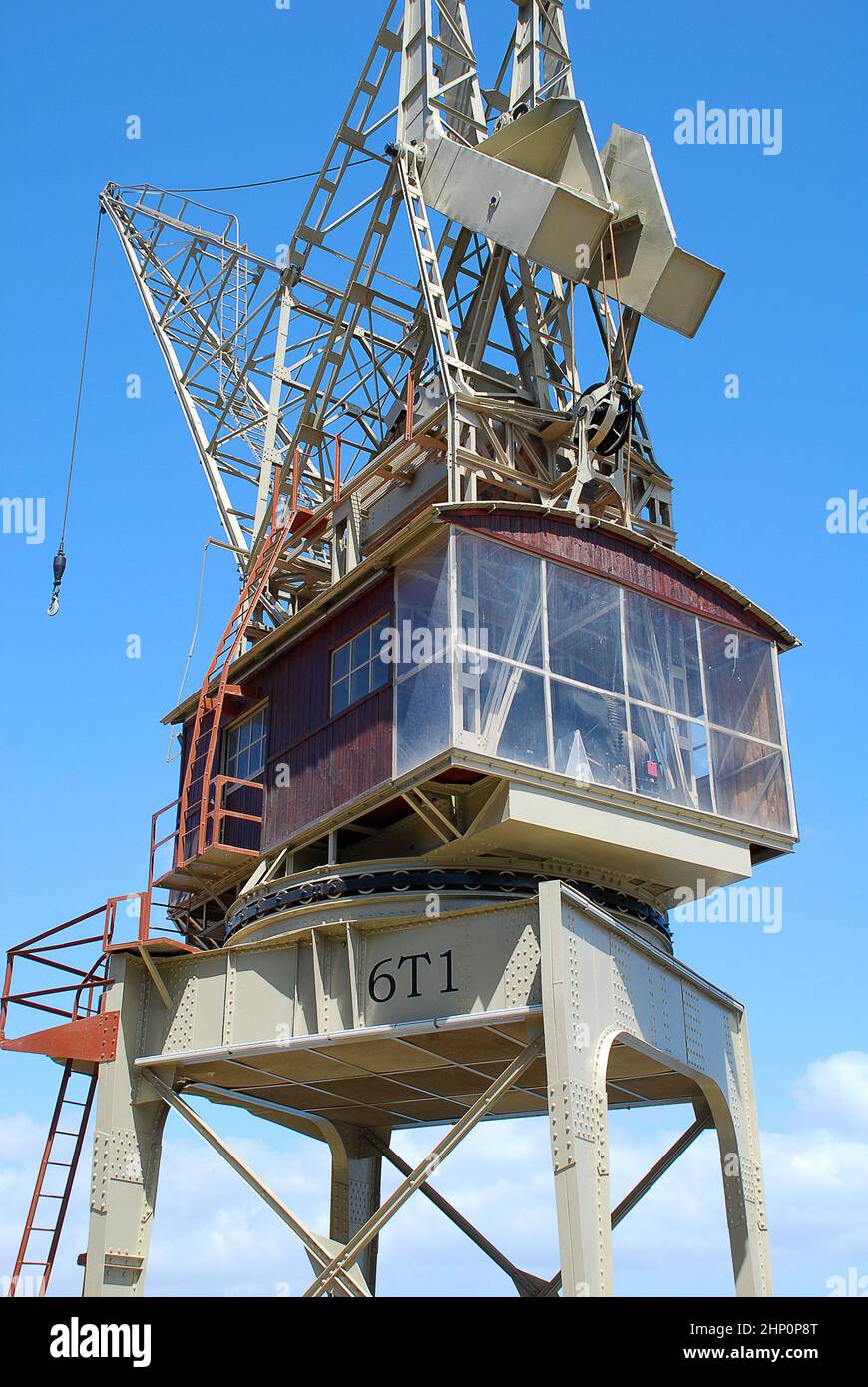 Old crane in the harbor of Santa Cruz, Tenerife, Spain Stock Photo Alamy