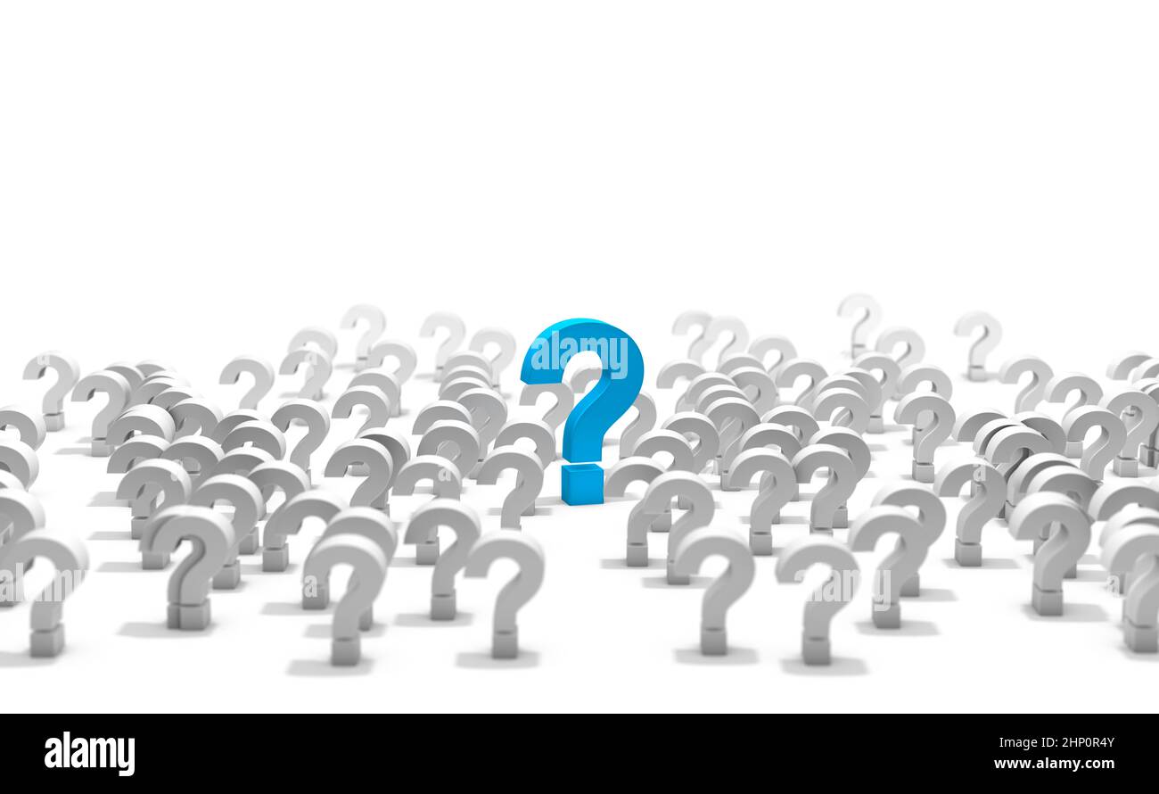 Question mark isolated over white background.Concept of doubts and questions. Question icon.Query concept Stock Photo