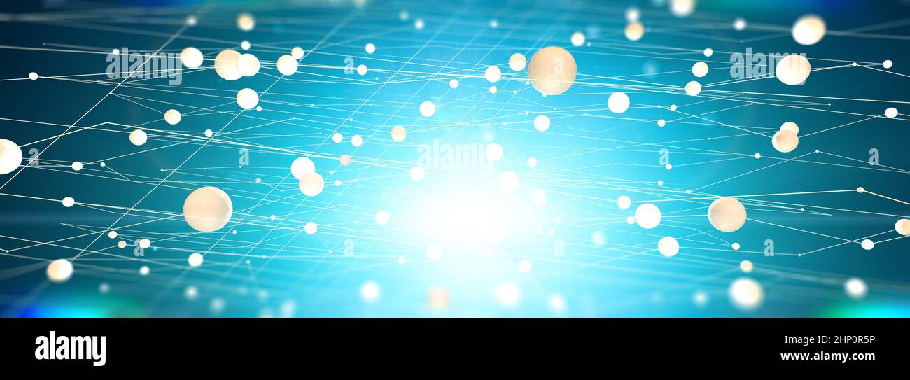 Wallpaper of tech concept pattern and big data structure.Net and source code. Abstract background of technology, science and cloud computer. Stock Photo