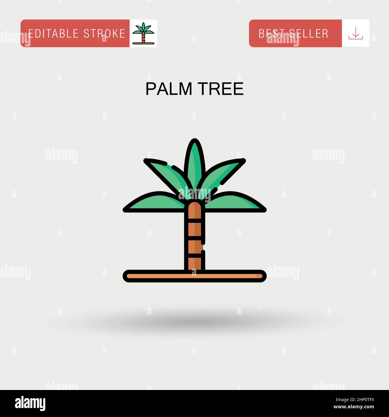 Palm tree Simple vector icon Stock Vector Image & Art - Alamy