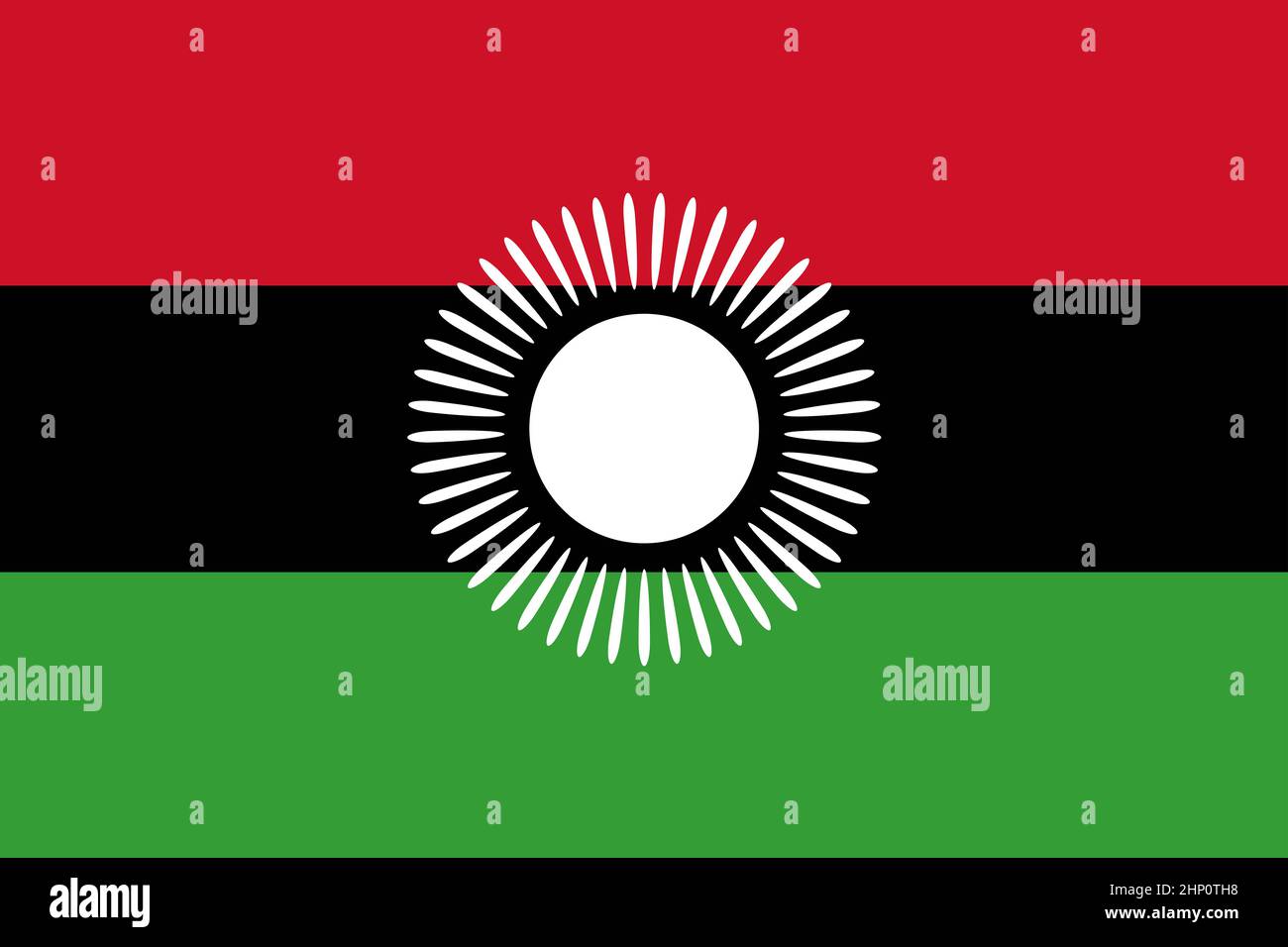 The flag of the African country of Malawi Stock Photo - Alamy