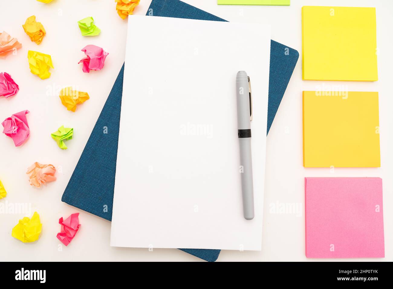 Multiple Assorted Collection Office Stationery Photo Placed Over Table Stock Photo
