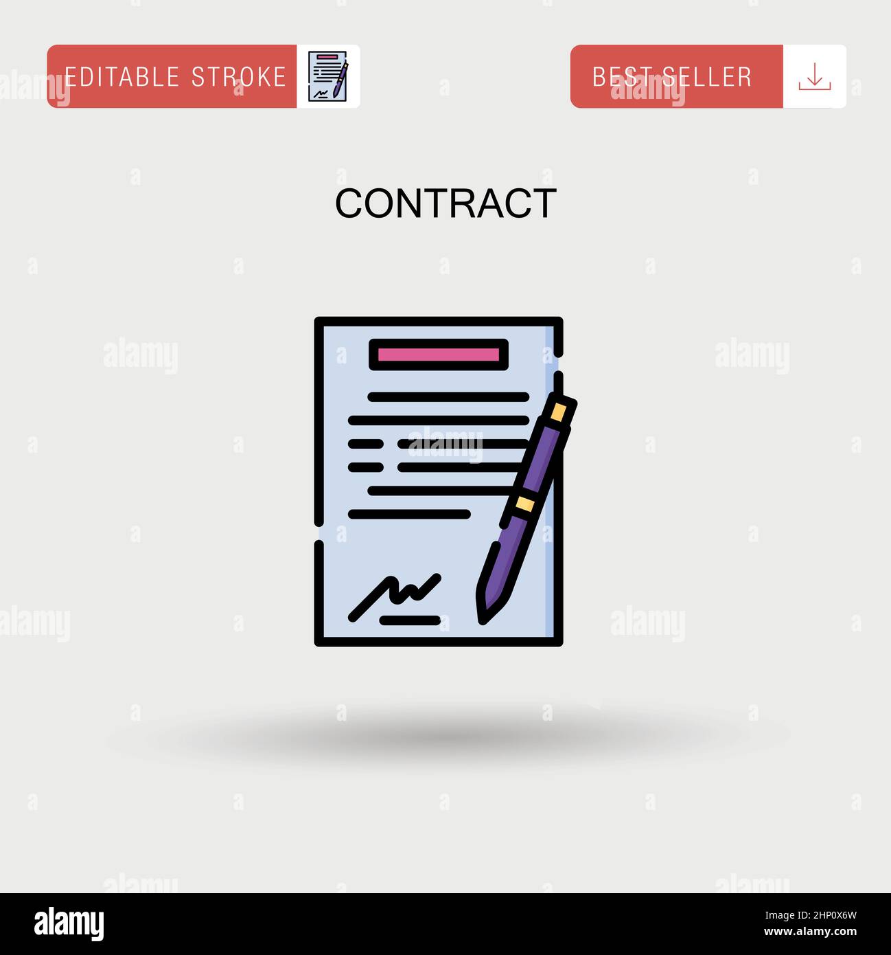 Contract paper icon hi-res stock photography and images - Alamy