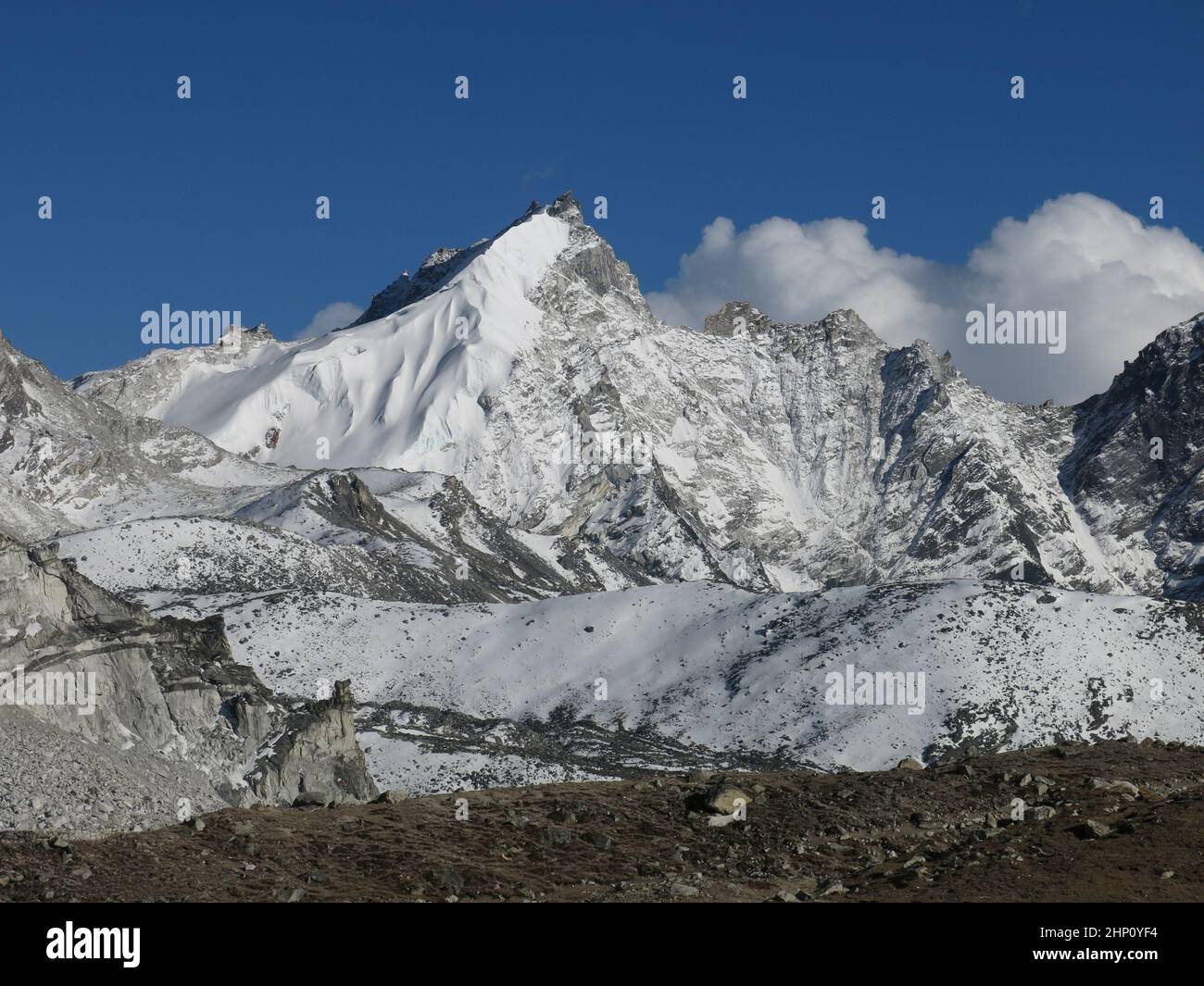 Mehra Peak, Nepal. Stock Photo