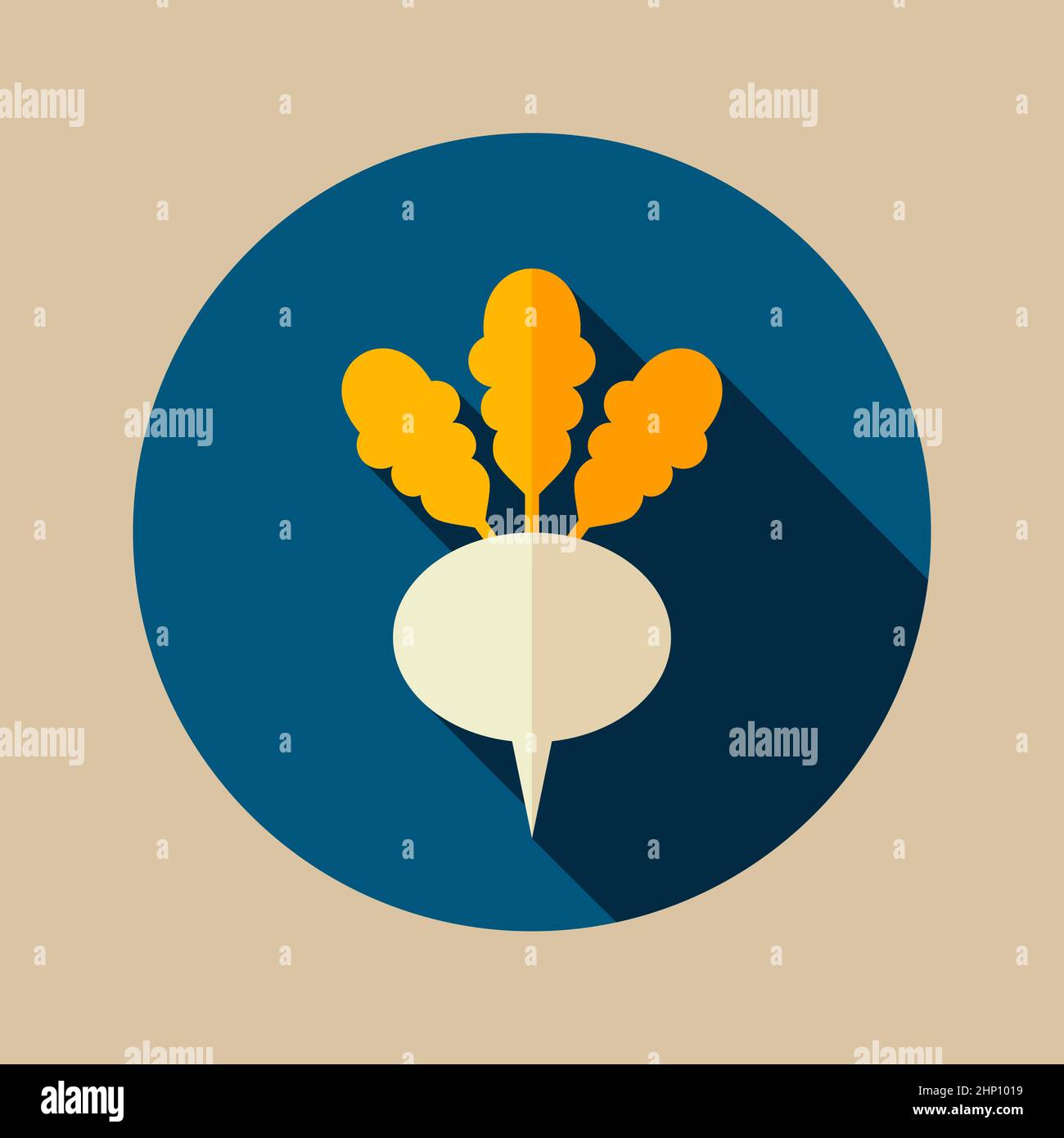 Turnip flat icon. Vegetable root vector illustration Stock Photo - Alamy
