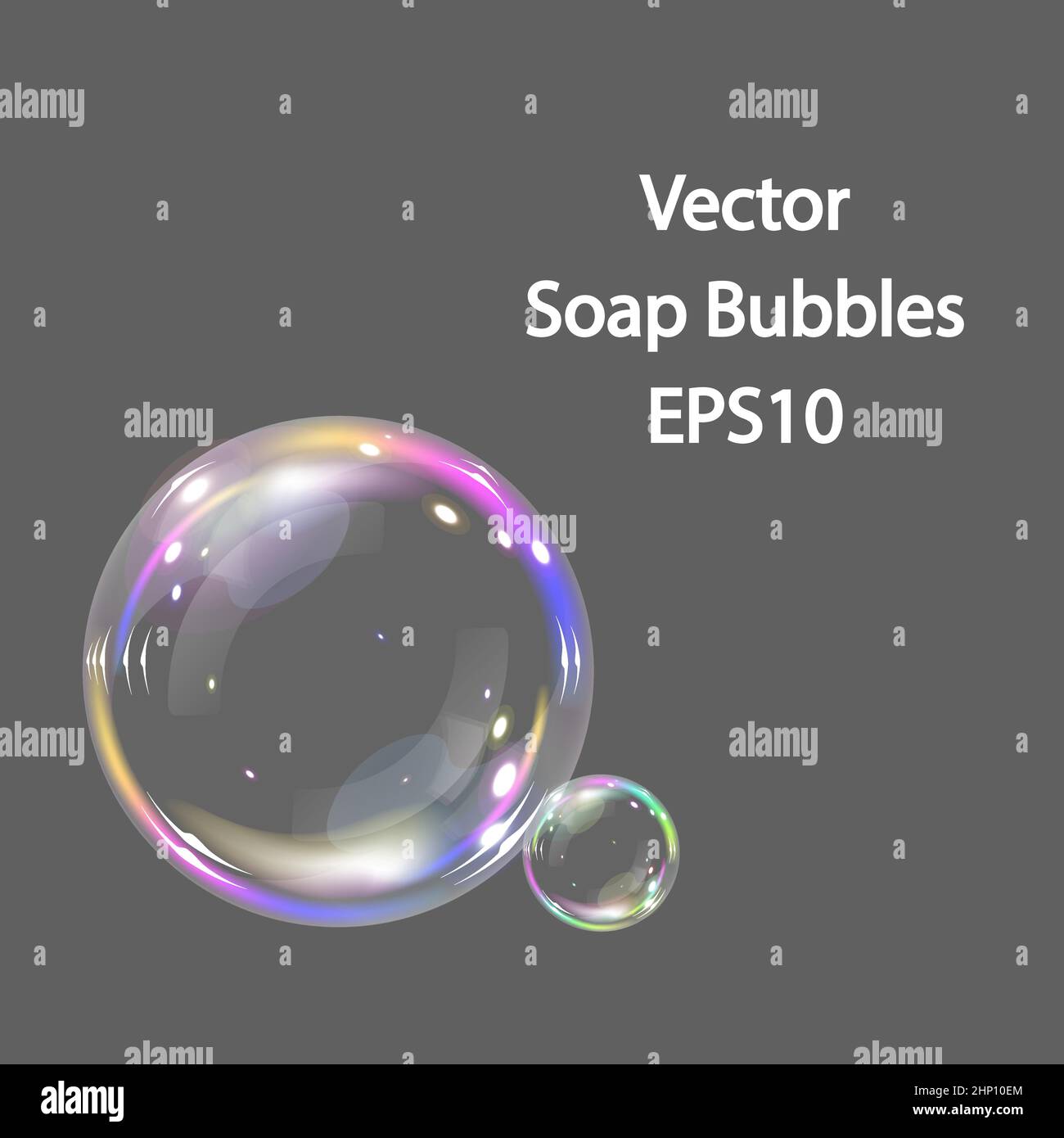 Colorful and transparent soap bubbles. Vector, EPS10 Stock Vector Image ...