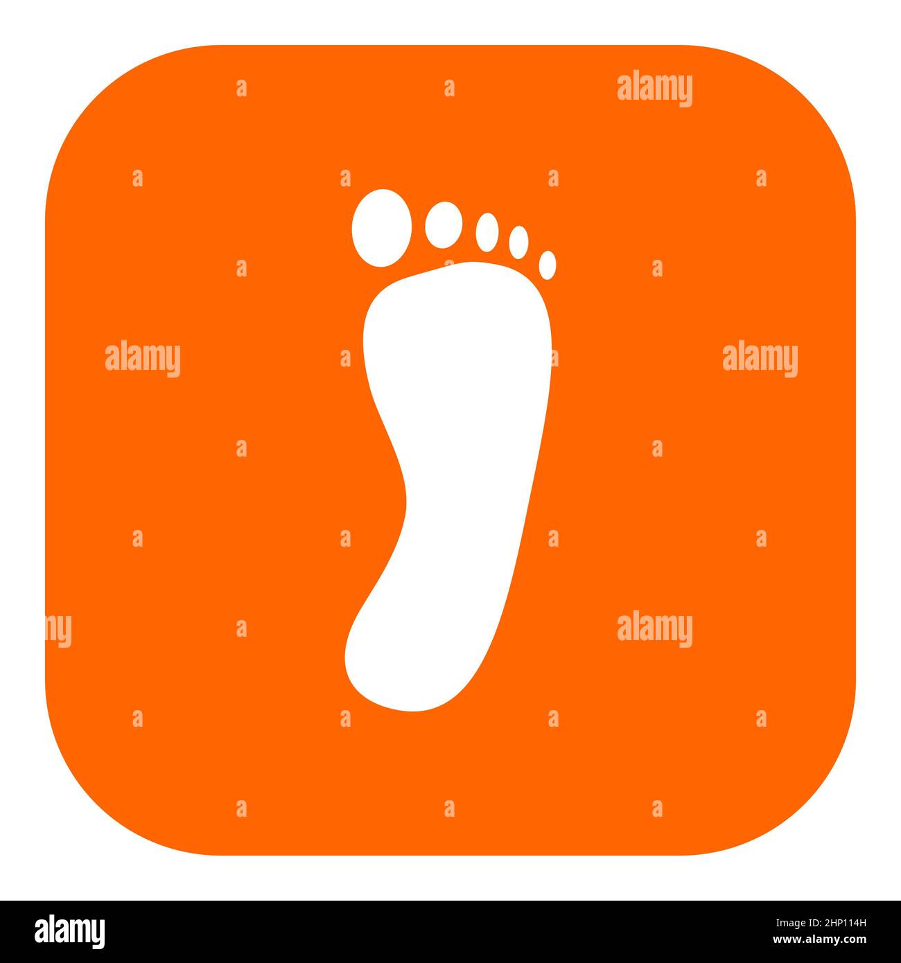 Foot and app icon Stock Photo