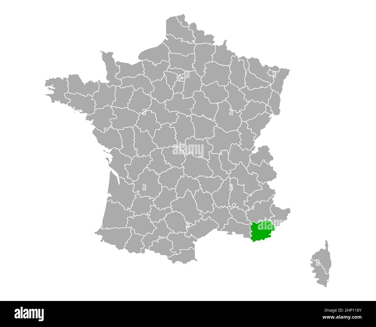 Map of Var in France Stock Photo