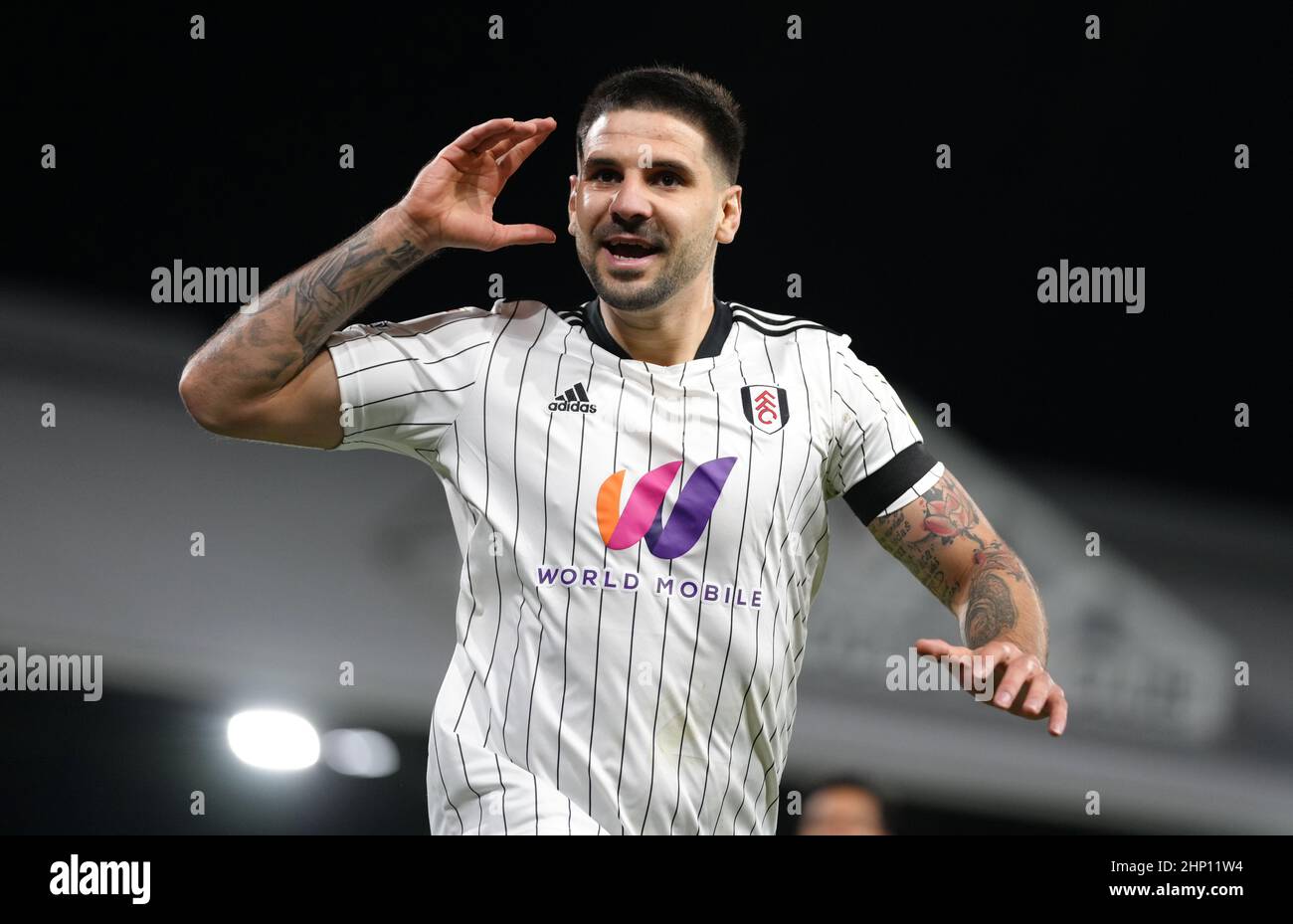 File photo dated 08-02-2022 of Fulham's Aleksandar Mitrovic. Mitrovic is on 31 league goals for this season as he seeks a Championship record and the highest English league total for almost 30 years. Issue date: Friday February 18, 2022. Stock Photo
