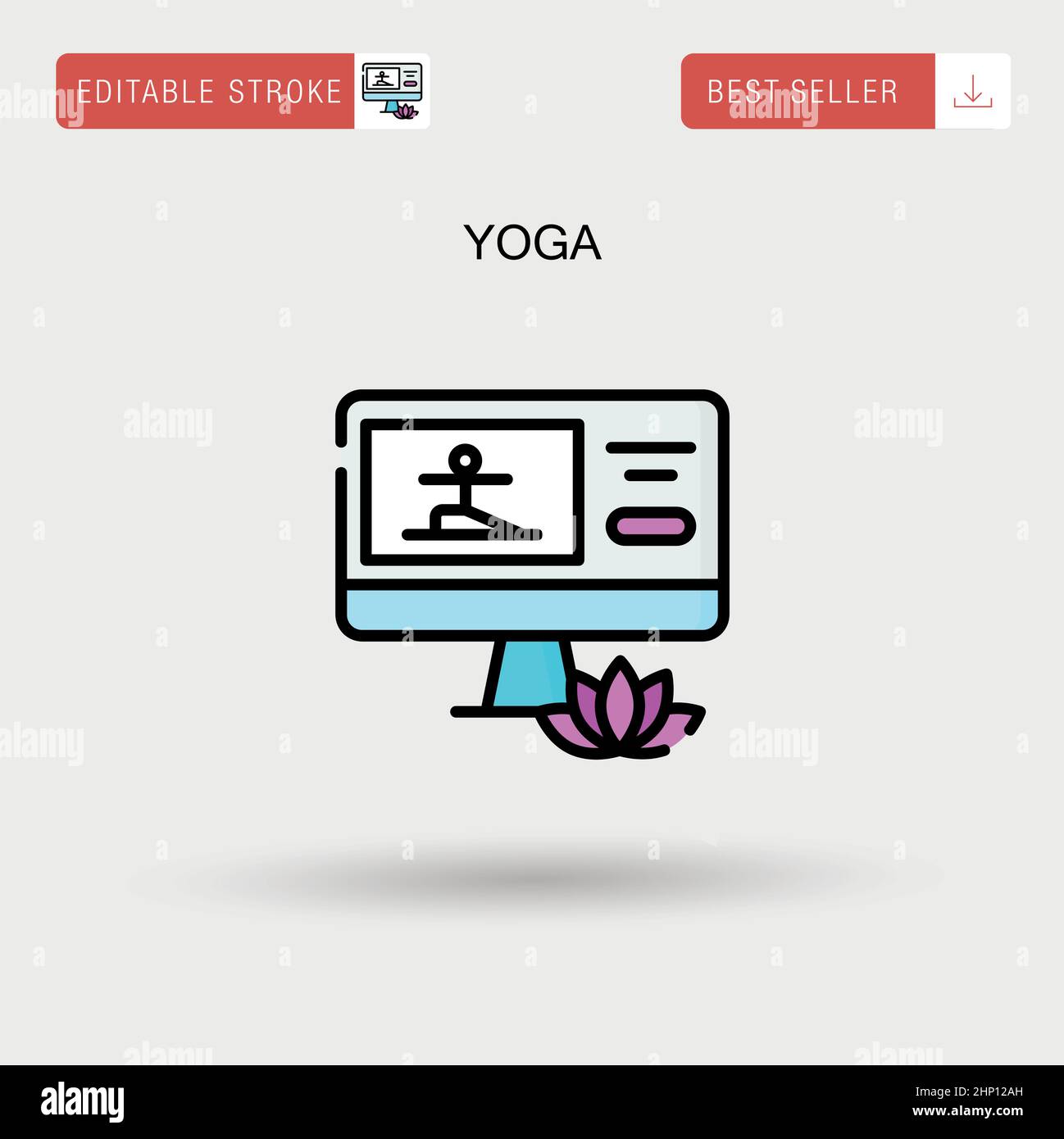 Yoga Simple vector icon. Stock Vector