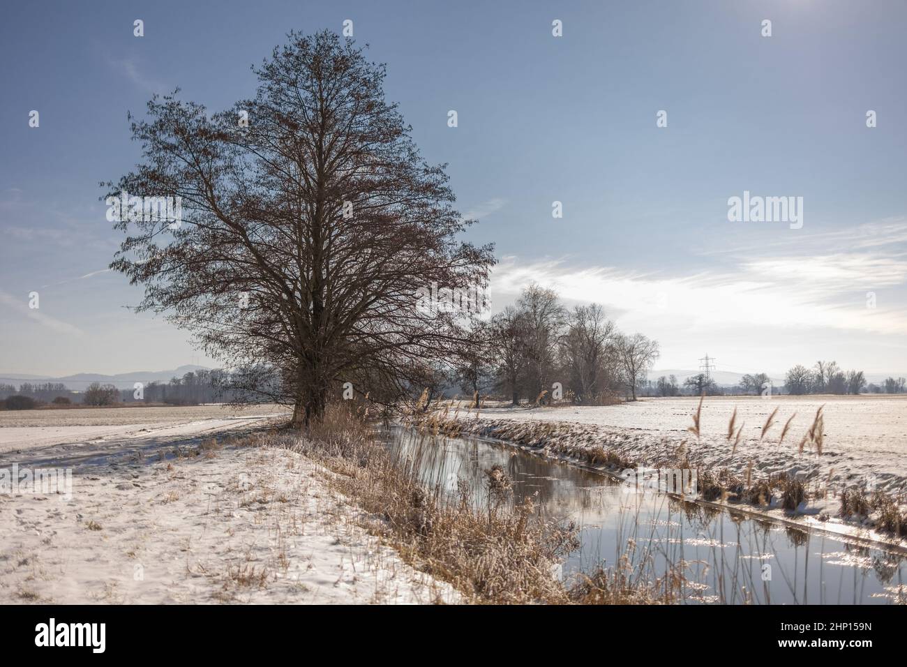 Gewässer im Winter Stock Photo