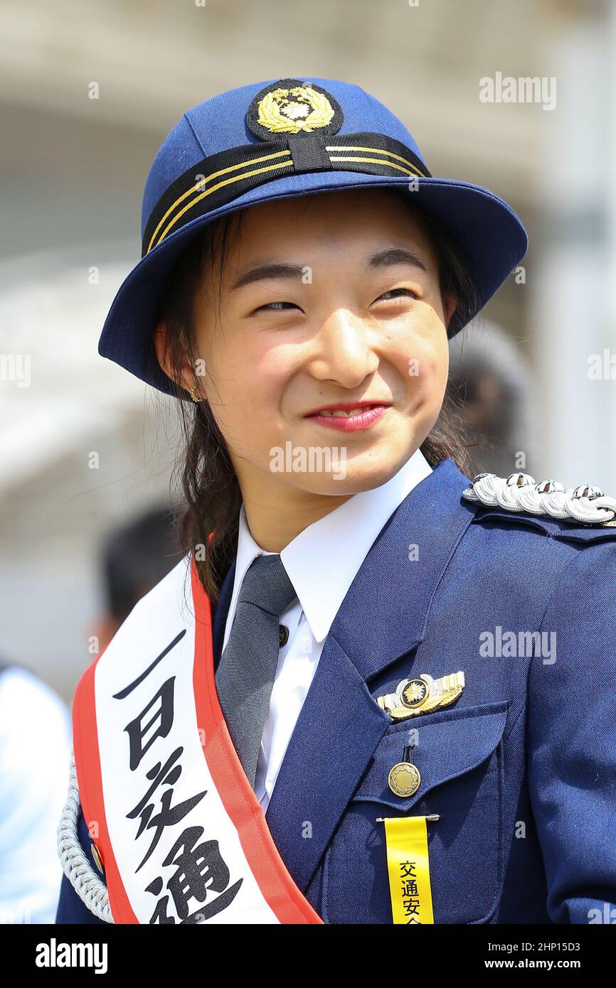 Japanese figure skater, Kaori Sakamoto, became a police chief for a day in  her hometown, Kobe City, Hyogo Prefecture. She will wear a Japanese police  uniform to promote safety. on May 10,