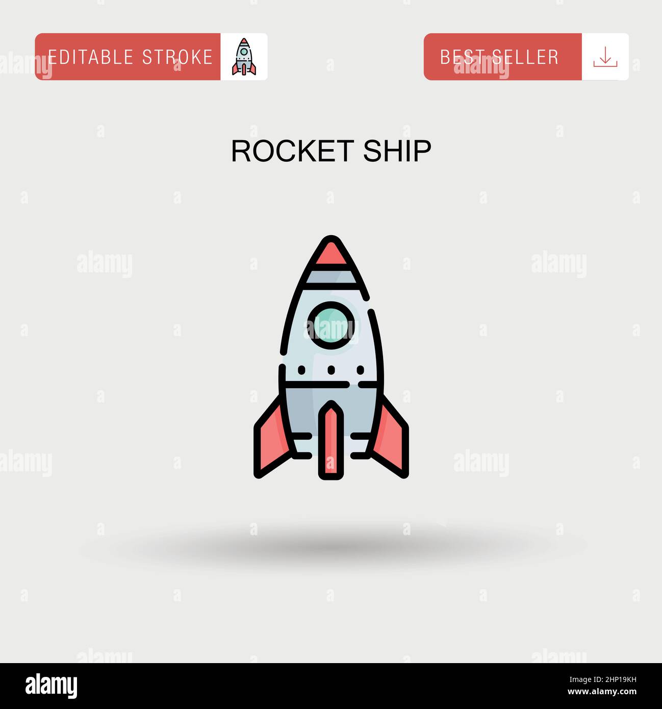 Rocket ship Simple vector icon Stock Vector Image & Art - Alamy