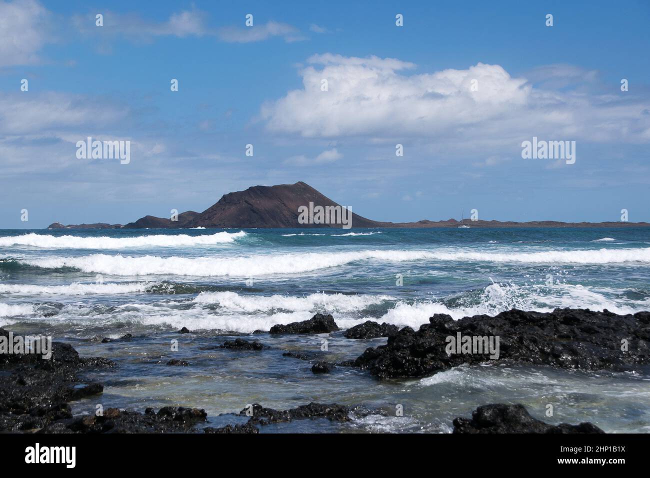 Insel Lobos bei Fuerteventura den Kanarischen Inseln Stock Photo