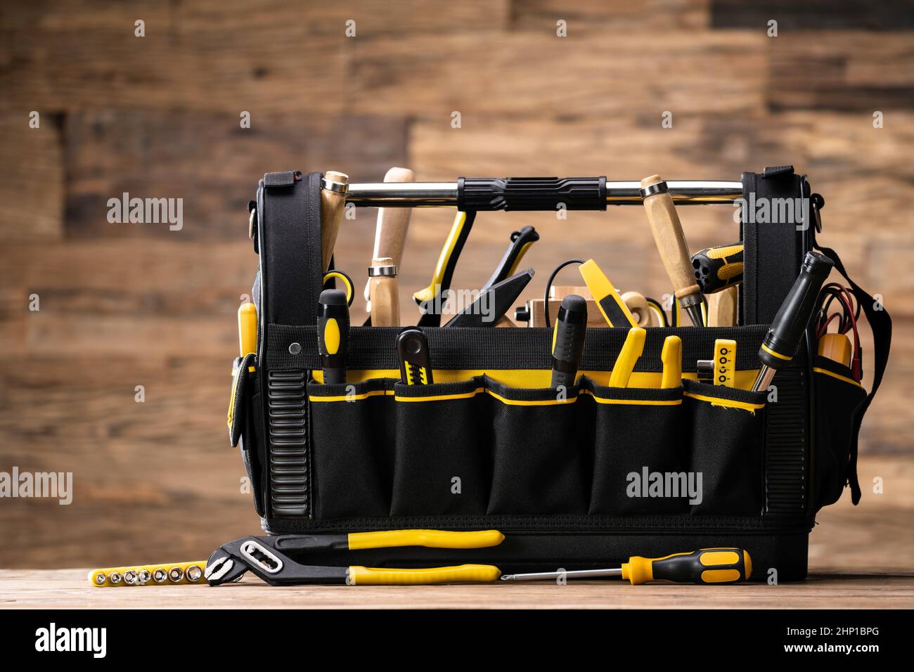 DIY Handyman Toolkit. Carpenter Hardware And Tools Stock Photo Alamy
