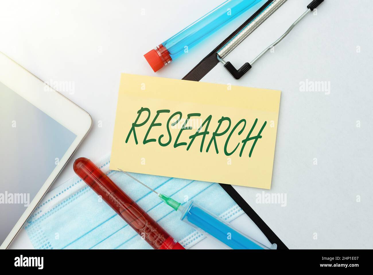 Sign displaying Research, Word Written on systematic investigation into ...