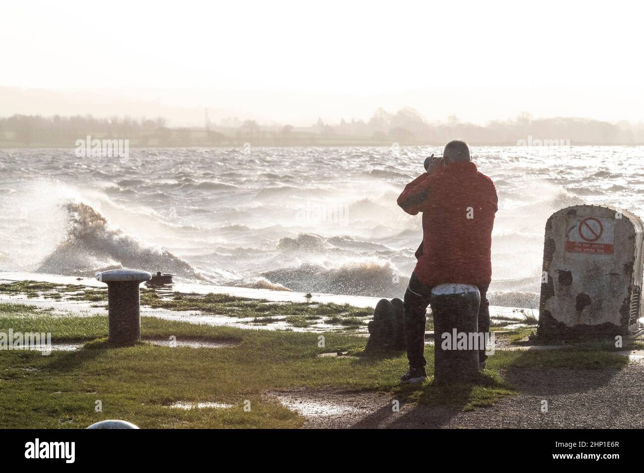 0900 Friday 18th February 2022. Storm Eunice Lydney Harbour, Forest of