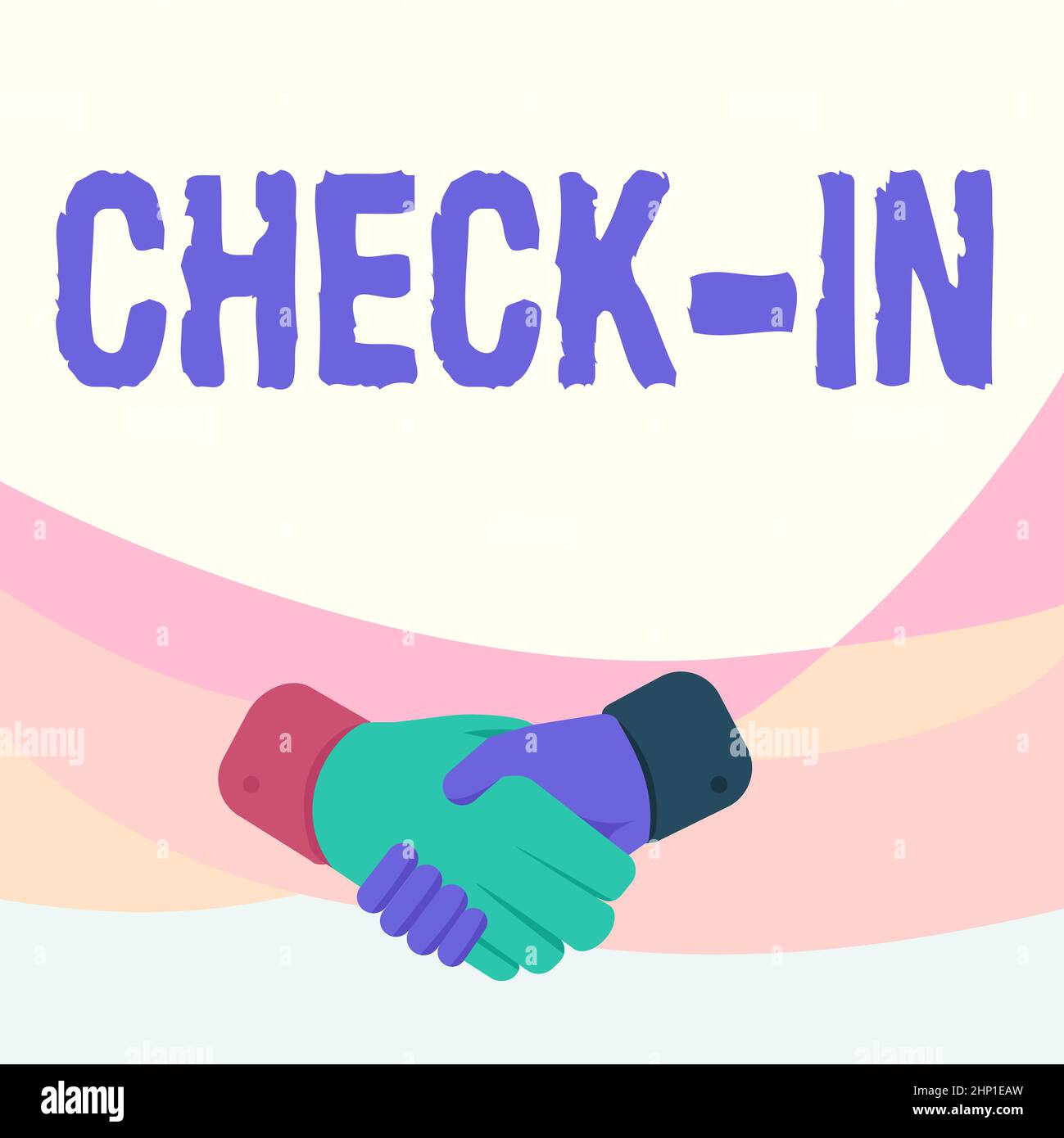 Writing displaying text Check In, Business approach Procedure by which ...
