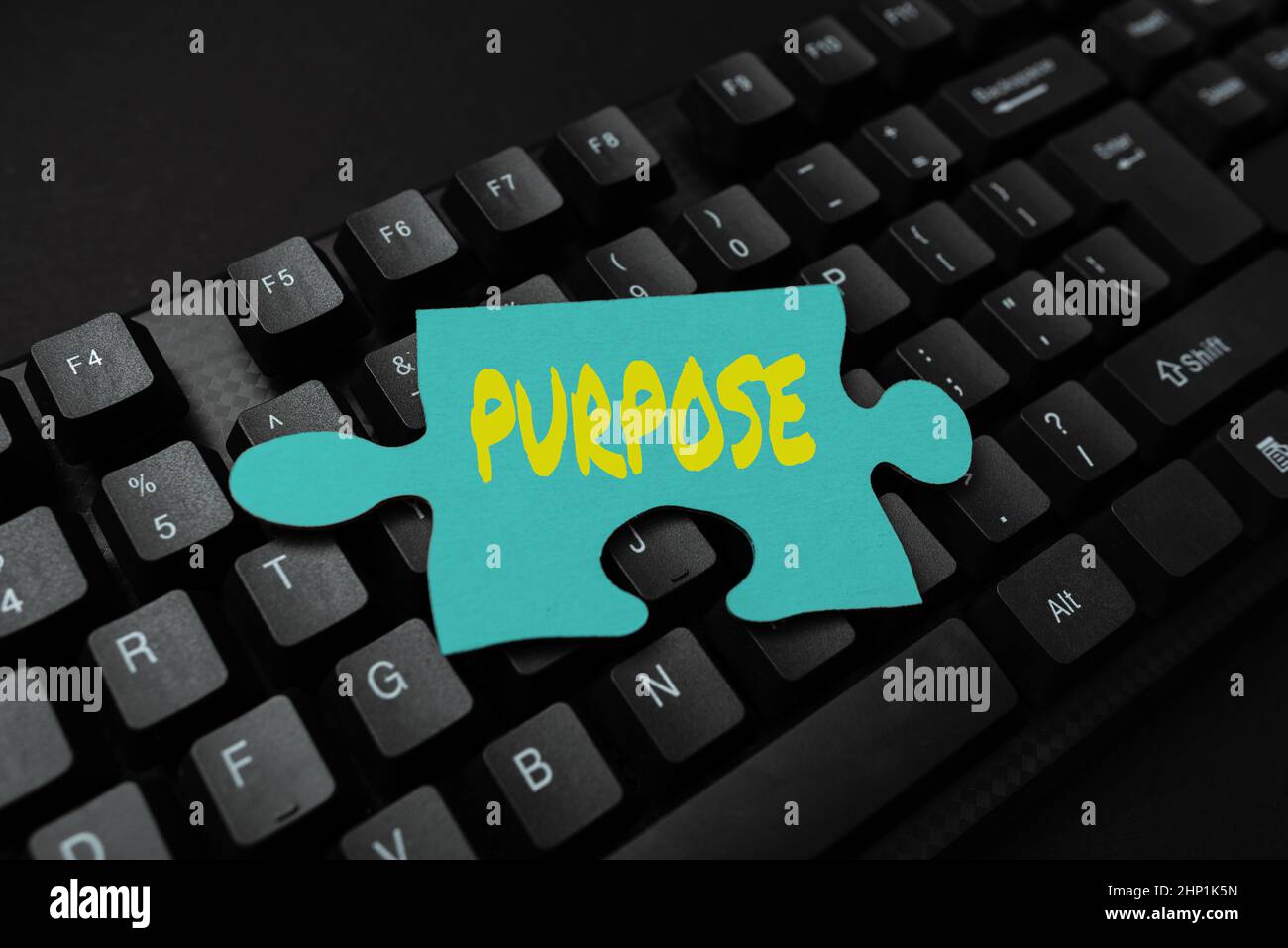 Text sign showing Purpose, Business approach The reason for which something is done or created and exists Setting Up New Online Blog Website, Typing M Stock Photo