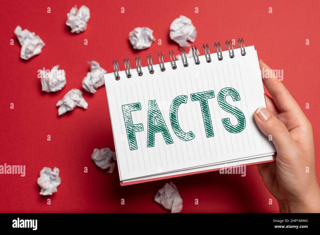 Writing displaying text Facts, Business overview information used as ...