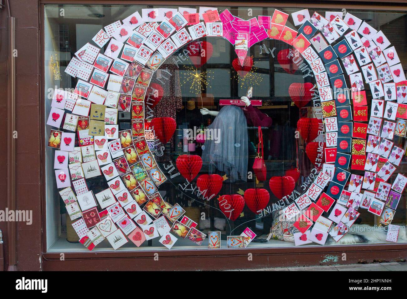 Windsor, Berkshire, UK. 14th February, 2022. A pretty heart shaped