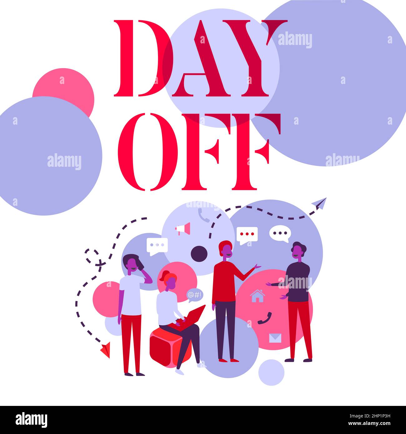 Begin Off Work Sign Day off work, calendar Cut Out Stock Images & Pictures - Alamy