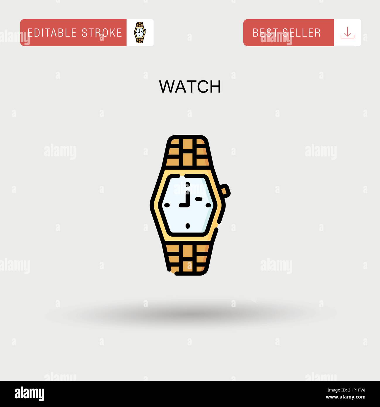 Watch Simple vector icon Stock Vector Image & Art - Alamy