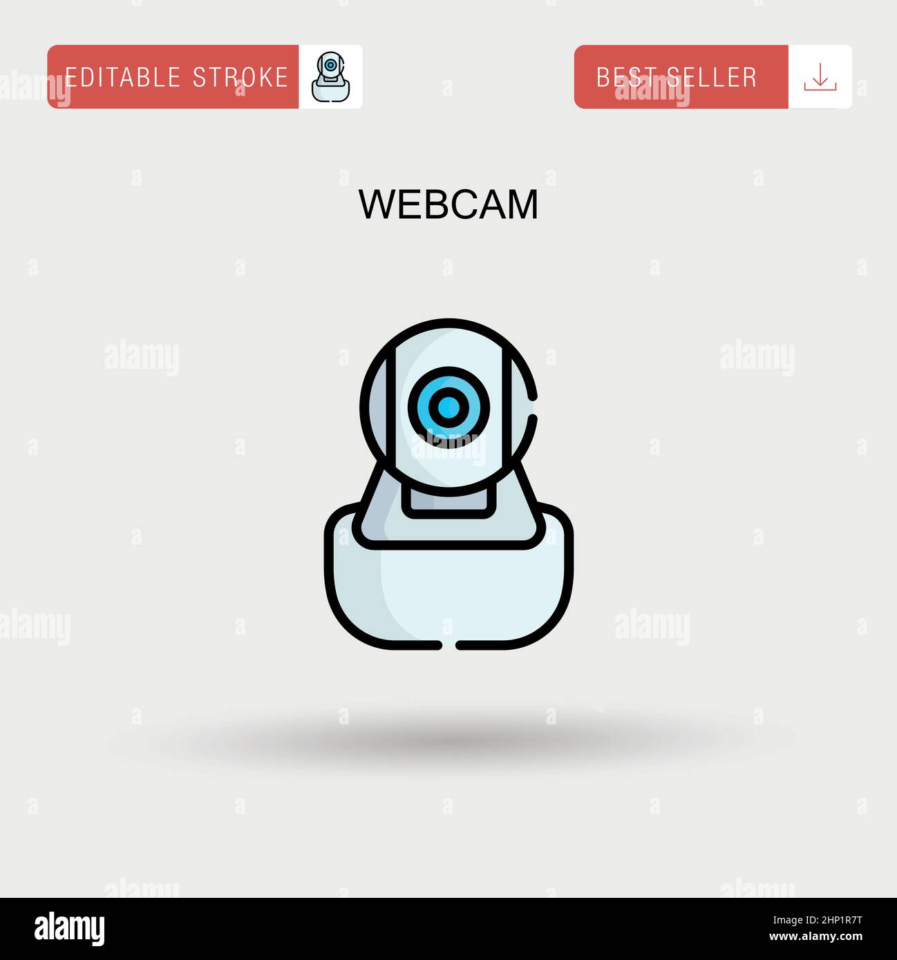 Webcam Simple vector icon. Stock Vector
