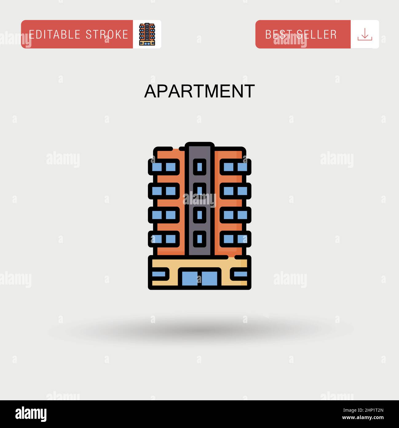 Apartment Simple vector icon. Stock Vector