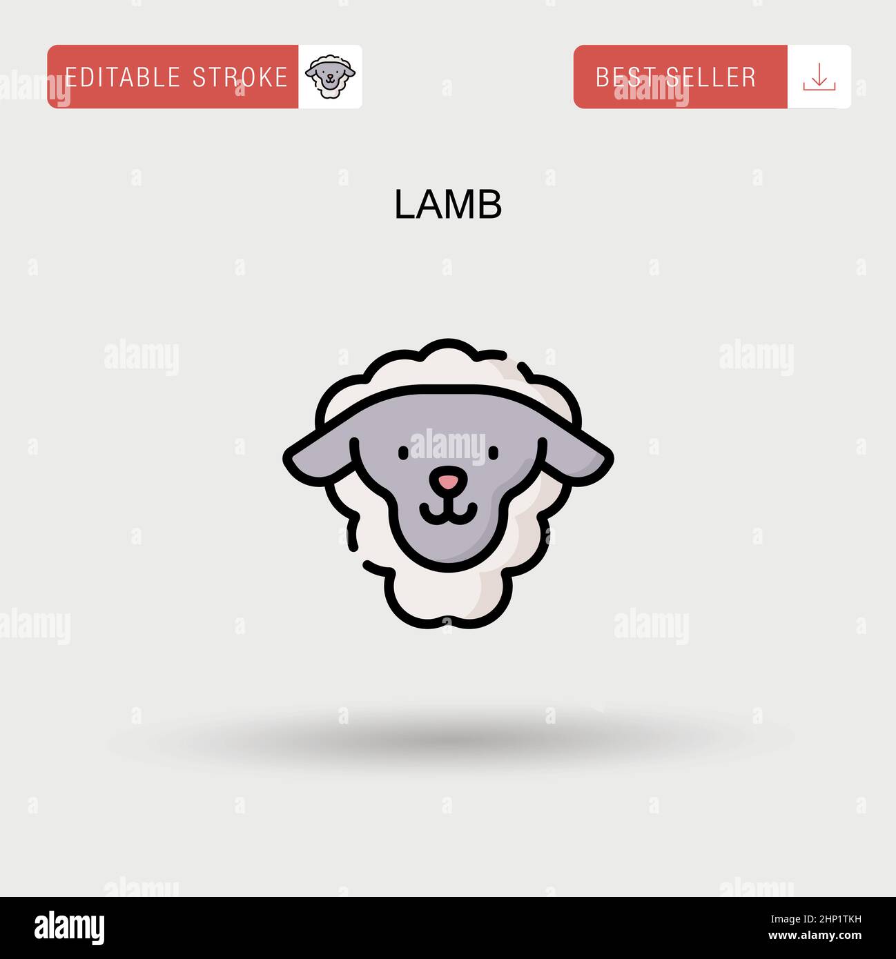 Lamb Simple vector icon Stock Vector Image & Art - Alamy