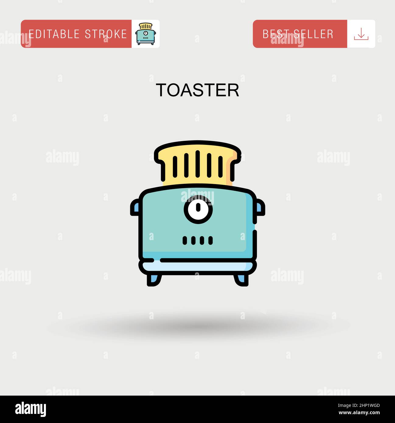Toaster Simple vector icon. Stock Vector