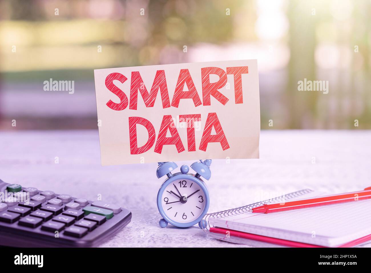 Handwriting text Smart Data, Internet Concept digital information that is formatted for further consolidation Presenting Time Management Skills, Worki Stock Photo