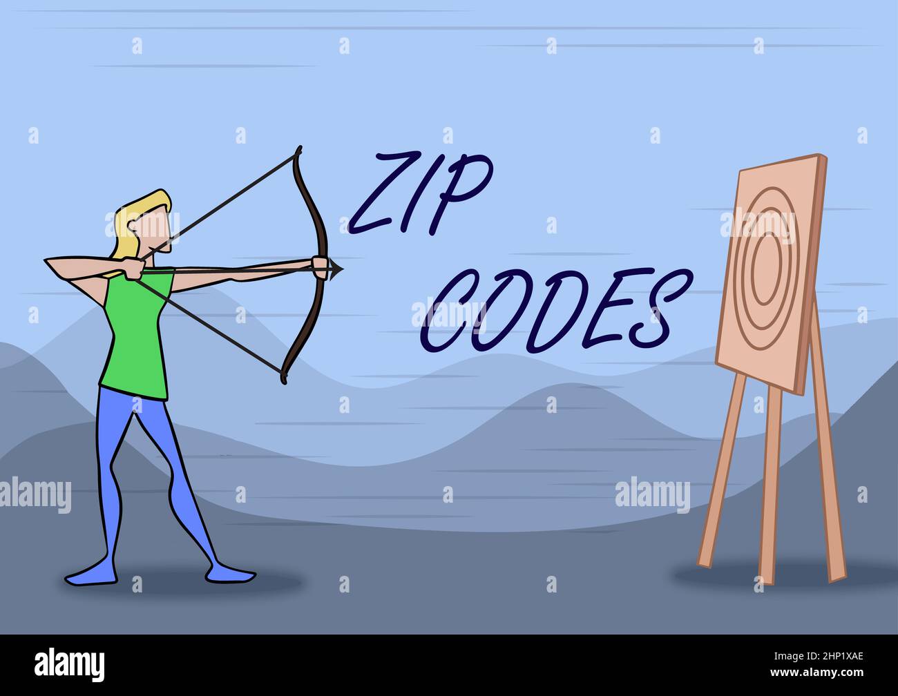 Sign displaying Zip Codes, Business idea numbers added to a postal