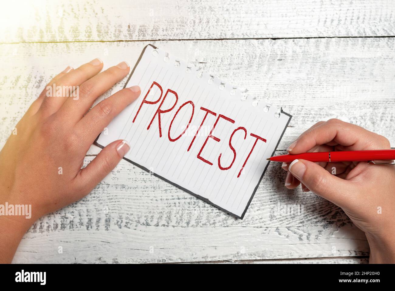Text showing inspiration Protest, Business overview An action expressing disapproval of or objection to something Brainstorming Problems And Solutions Stock Photo