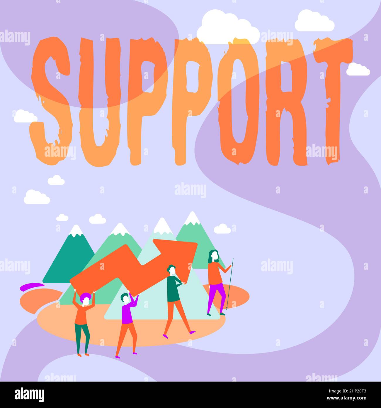 Conceptual caption Support, Concept meaning to agree with and give