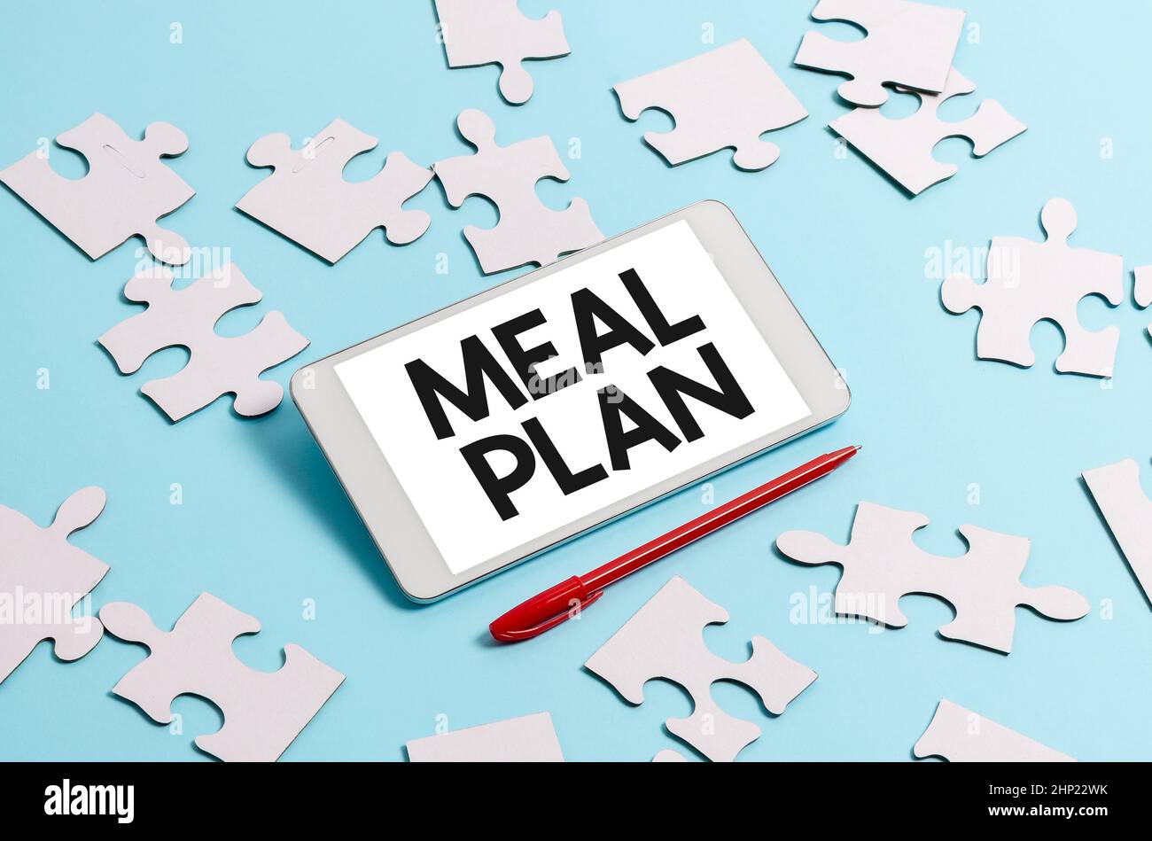 Conceptual display Meal Plan, Business idea arrangement scheme of what are going to eat next week month Brainstorming Technology Problems Improving An Stock Photo