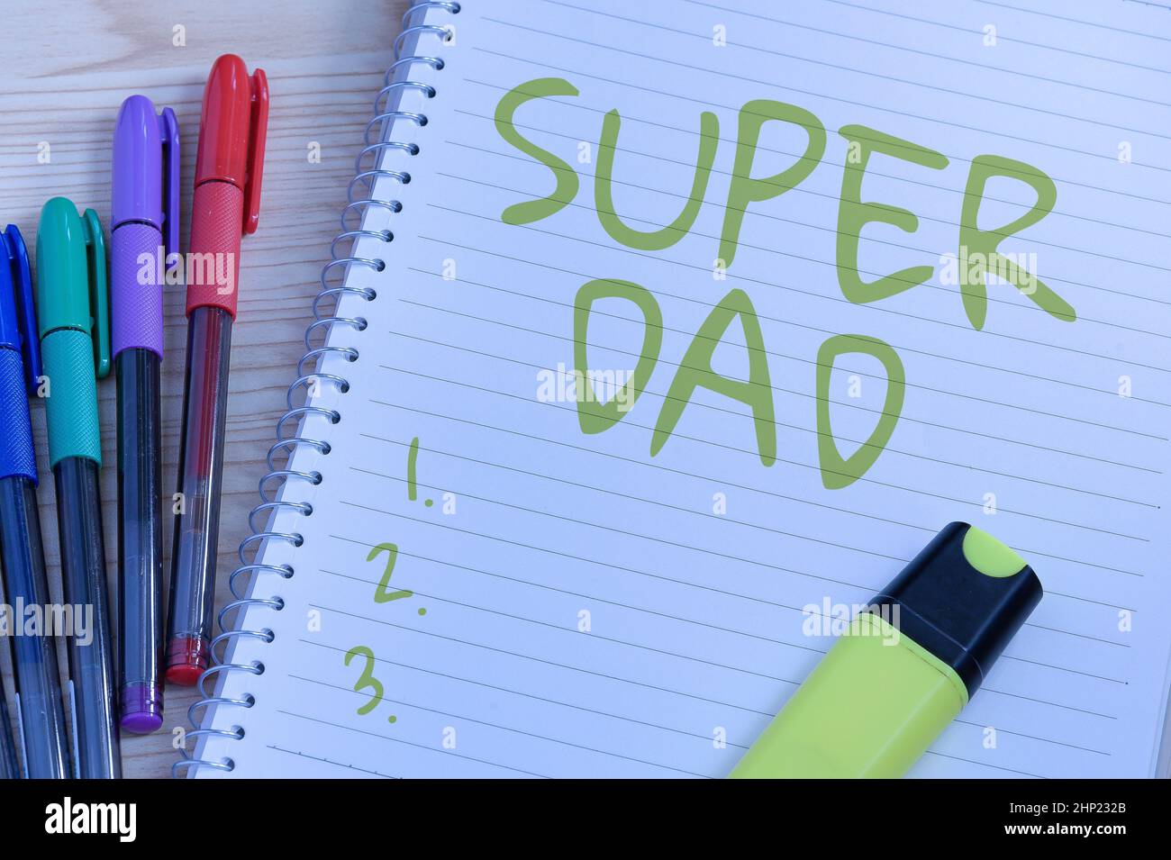 Text Caption Presenting Super Dad Concept Meaning Children Idol And Super Hero An Inspiration To Look Upon To Multiple Assorted Collection Office Sta Stock Photo Alamy