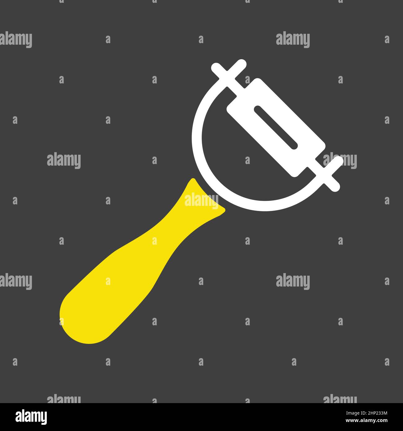 Peeler vector icon. Potato peeler sign Stock Vector
